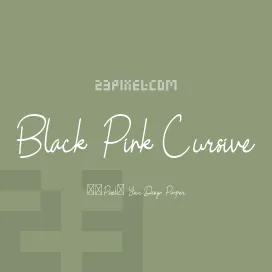 Black Pink Cursive